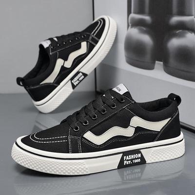 Men's Summer 2024 Anti-Slip Canvas Sports Shoes - Trendy, Breathable, and Casual.