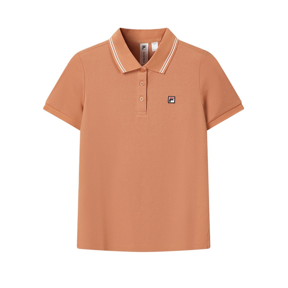 FILA F.C. Knit Pullover Basic Short Sleeve Polo Shirt Women tops F11W621101F-OR S