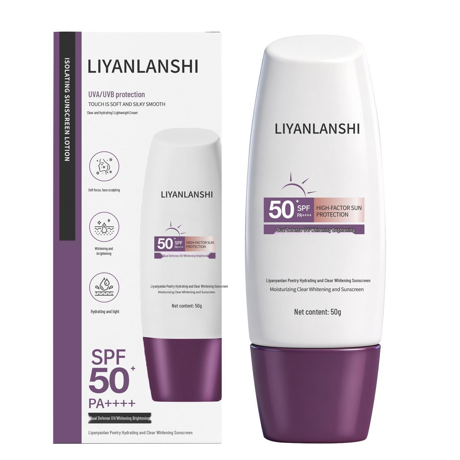Liyalan Shi UV Protection Waterproof Whitening Sunscreen & Primer Lotion 50