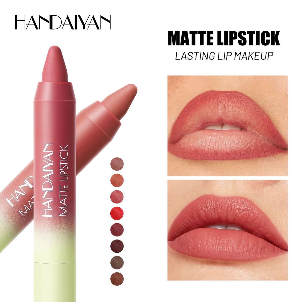 Nude Series Velvet Matte Lipstick Pencil Waterproof Long Lasting Red Lip Stick Non-Stick Cup Makeup Lip Tint Pen Cosmetic Makeup