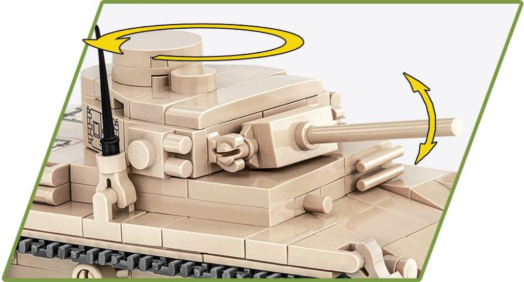 COBI Historical Collection PANZER III AUSF.J 2712 Tank Train (Germany) 148 Scale Military Block