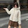 Thickened warm hooded down cotton clothes women's winter new large size fat mm short bread clothes cotton coat