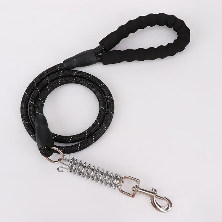 Pet Leash Dog Nylon Reflective Spring Explosion Proof Pulling Round Rope Pet Supplies