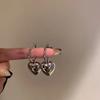 Fashion Simple Heart Pendant Earrings For Women Holiday Gifts Vintage Luxury Zinc Alloy Color Ear Rings Gothic Zircon Accessories