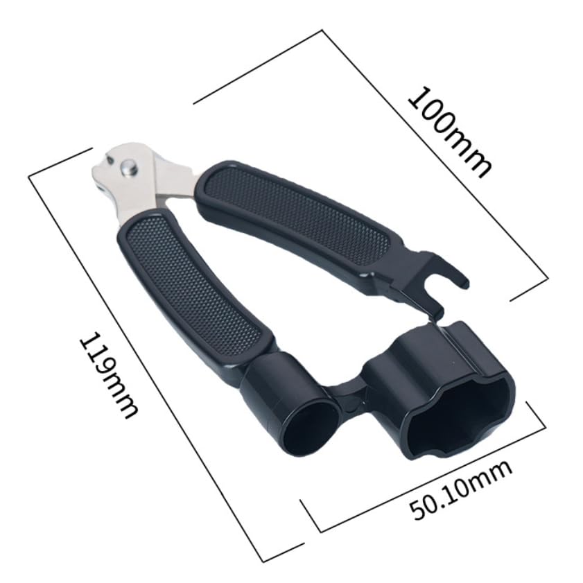 Multifunctional Guitar String String Pin ABS Stainless Smooth Convenient for Professionals and Home Live Black 3-in-1 Winder, Winder, Nipper, Remover,