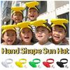 3D Printing Hand Shape Sun Hat Adjustable Detachable Hand Sun Protection Cap Lightweight Creative Outdoor Beach Hat Photo Prop