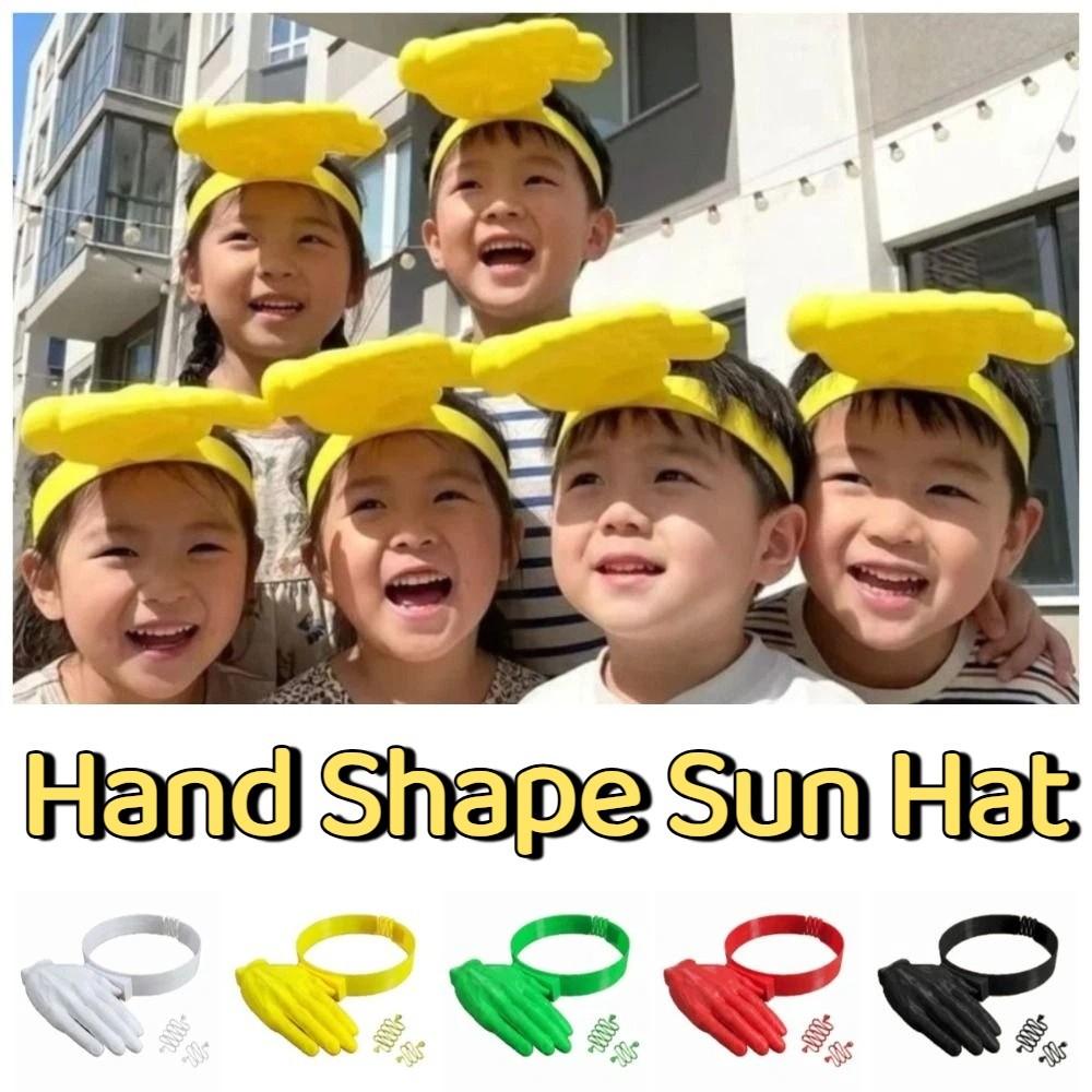 3D Printing Hand Shape Sun Hat Adjustable Detachable Hand Sun Protection Cap Lightweight Creative Outdoor Beach Hat Photo Prop