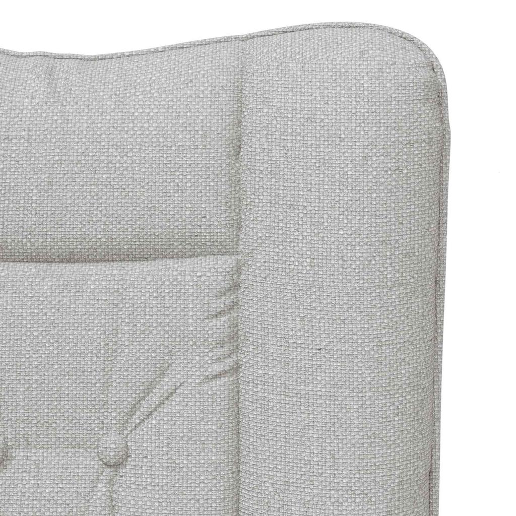 Armchair Cloud Gray Fabric and Plywood