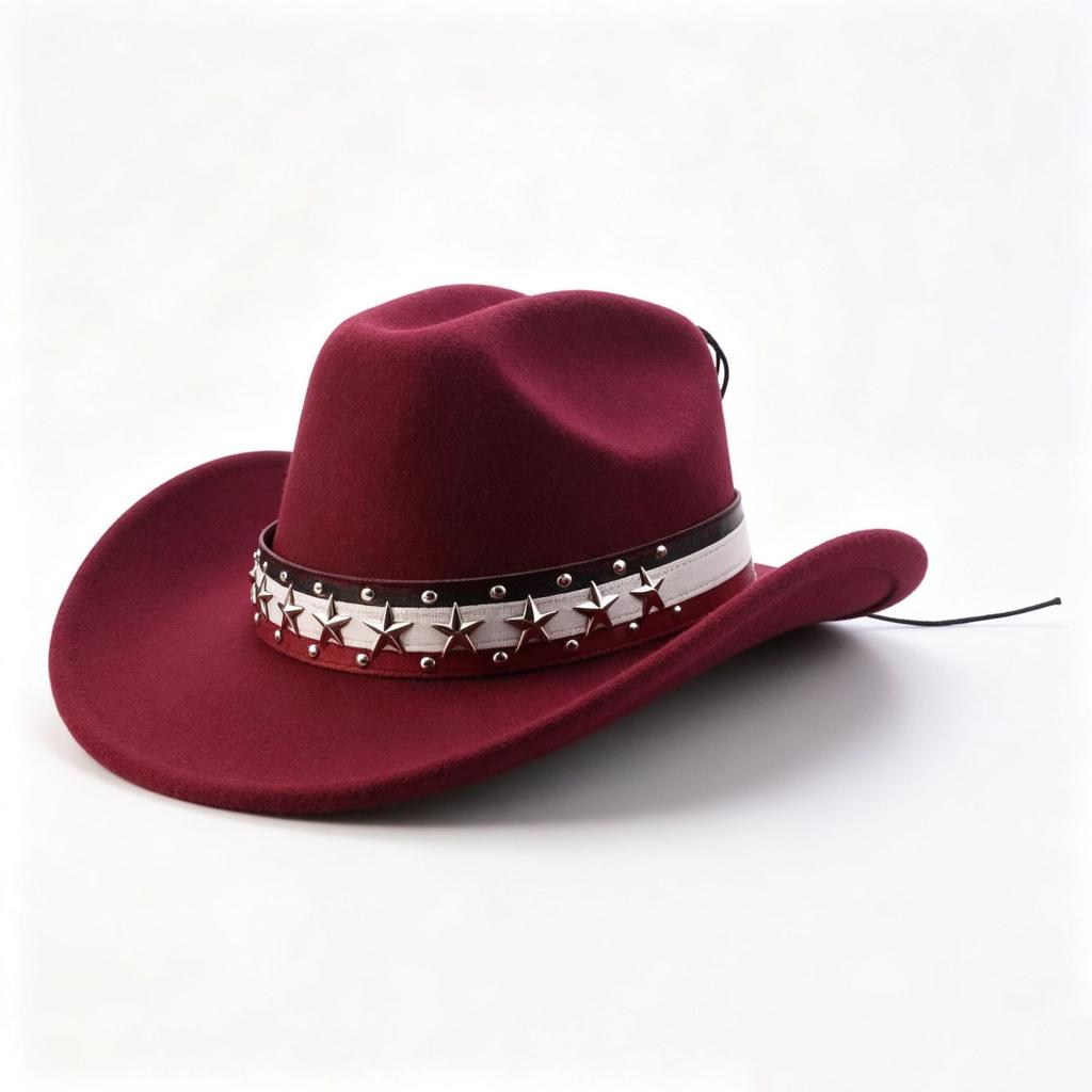 European and American Five-pointed Star Western Cowboy Hat Tibetan Men's and Women's Party Top Hat Outdoor Sports Sun Protection Hat