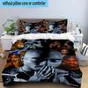 3PCS Rap Legend In Blue 3pcs Bedding,Including 3PCS Duvet Cover And 2pcs Pillowcases Perfect for Christmas,Ideal for Bedroom, Dormitory