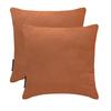 Tan Brown Luxury Throw Pillow Covers | Pack of 2 Modern Plain Velvet Cushion Cover | Solid Color Pillowcases - Tan Velvet