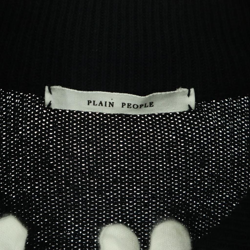 PLAIN PEOPLE By Color Long Sleeve Double Zip Cotton Knit Jacket 4 Black Women Used