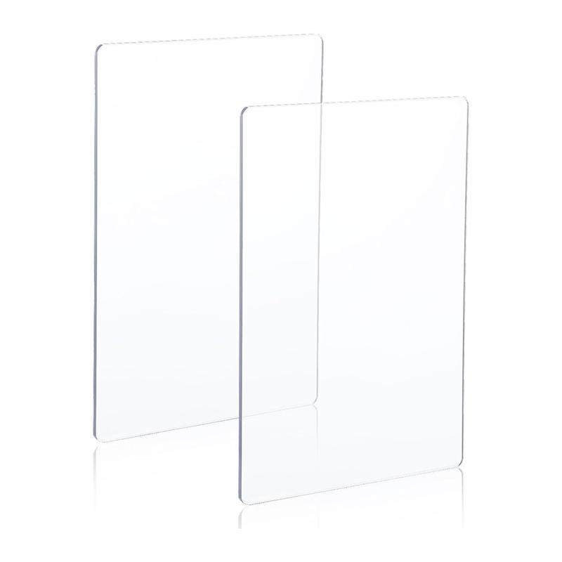 

2025 Trend 2 Packs Transparency Acrylic Cutting Pads, Die Cutting Plates Clear Thick Cutting Die Pads Cutting For Die Cutting Wo