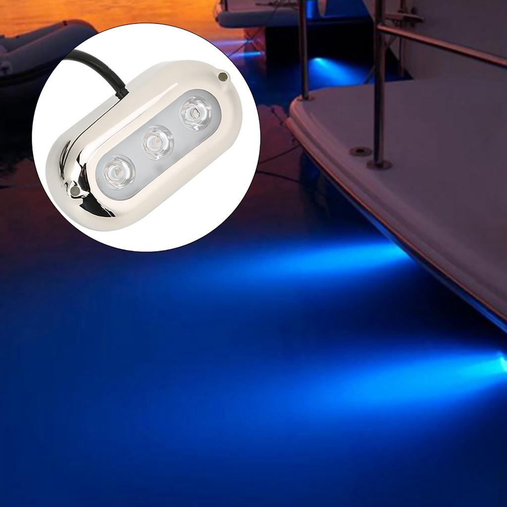 LED Underwater Light Waterproof Marine Boat Yacht Bottom Tail LampBlue Light