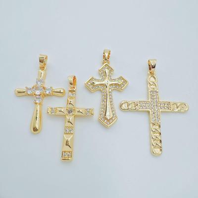 Elegante Europese en Amerikaanse Stijl Vergulde Kruis Ketting voor Vrouwen