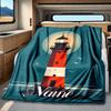 Lighthouse Sea Sunset Rv Blanket Personalized Name Soft Comfortable Stylish Rv Blanket Car Blanket Perfect For Rv Travel Rv Camping Rv Outdoor Rv Home
