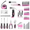 Tool Set with 8V Electric for Home Furniture Home and Includes a Convenient Storage Case 126-Piece Drill, Pink, Use, DIY, Assembly, Maintenance,