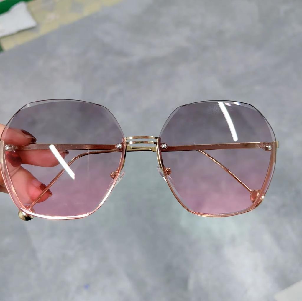 Módní šestihranné sluneční brýle dámské značkové designérské luxusní gradientní čočky sluneční brýle dámské čtvercové nadrozměrné stínítka dámské brýle