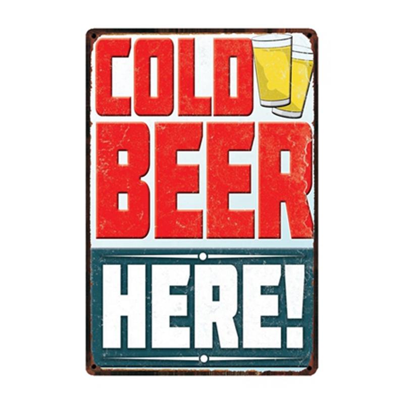 [ WellCraft ] Free Beer Tomorrow Ice Cold Beer Served Here Metal Sign Posters Art Vintage Mural Painting Custom Decor WW4