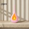 Small Space Candle Holder Compact Size Candlestick, Vertical Grain Texture Holder, Water Drop Shape Modern Decorative Candlestick 3D Printed