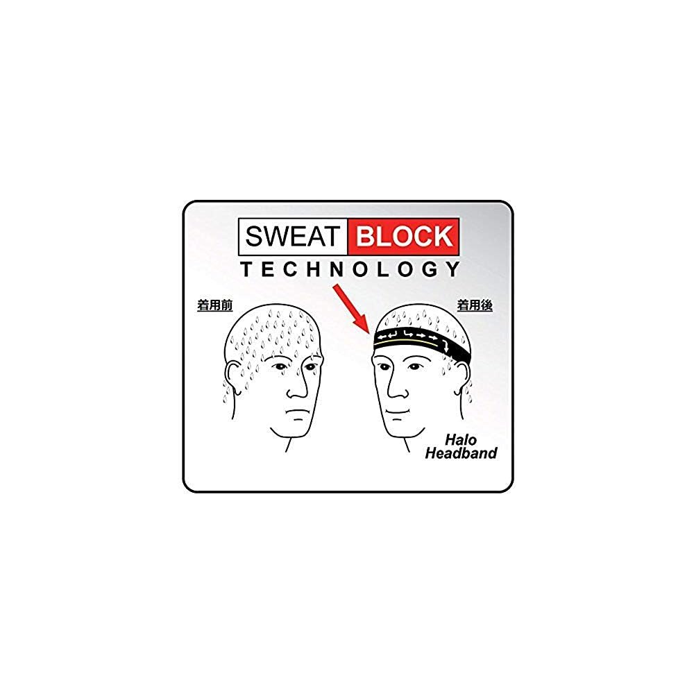 Halo Slim Sweatband Black 2.5cm Wide Headband for Sports and Fitness