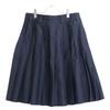 MIUMIU 2010 MG1781 Navy Logo Embroidered Pleated Chino Skirt Skirt 40 NavyUsed