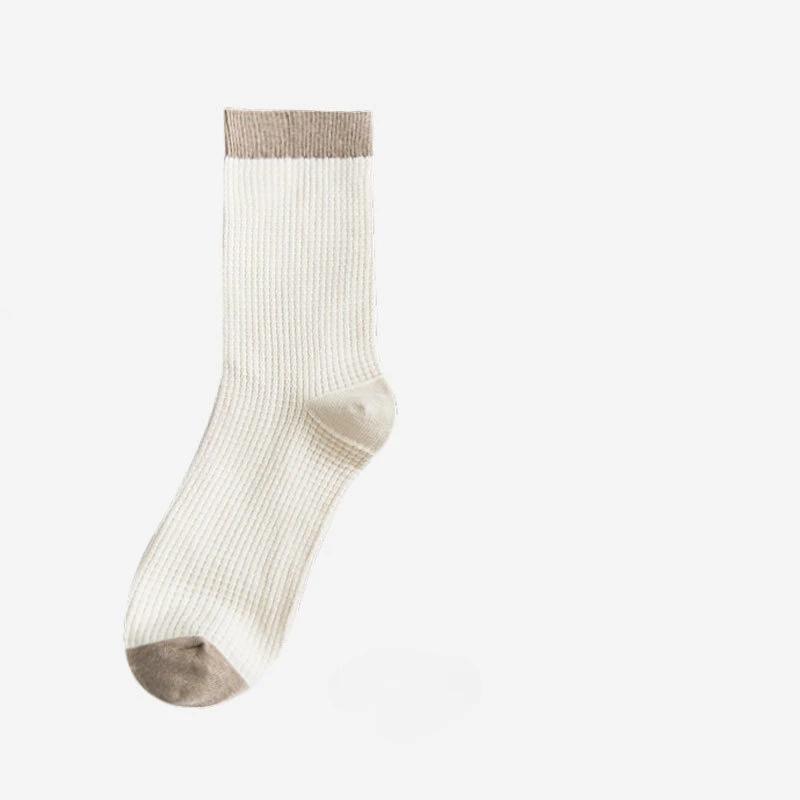 Mens Socks Solid Color Autumn Winter Middle Tube Socks Men Male Wool Cashmere Thermal Solid Color Black Gray Elastic Long Socks