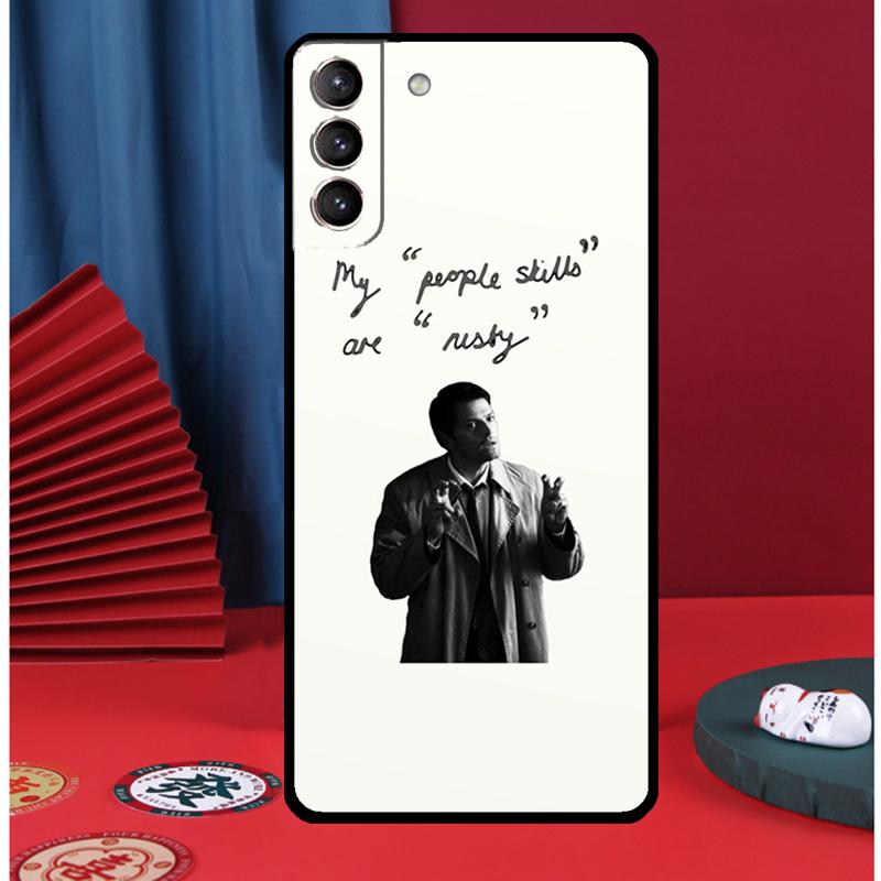 Angel Castiel Supernatural Phone Case For Samsung Galaxy S25 Ultra S9 S10 S20 S21 FE S22 S23 Plus S24 Ultra Back Cover