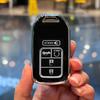 Key Fob Cover - Soft TPU Holder for Accord Civic CRV Pilot Odyssey Smart Key Keyless Remote Black