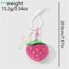 Plush Strawberry Note Bow Keychain Pendant Phone Chain Backpack Charm