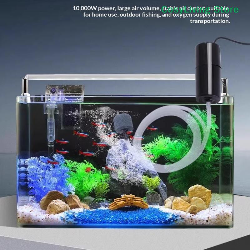 1Pcs Mini Portable Silent USB Charging Oxygenator Fish Tank Small Aquarium Pump Essential Fish Farming Equipment
