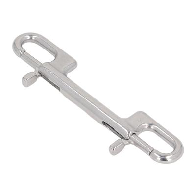 Doppelkarabiner aus Edelstahl, hochbelastbar, Marinequalität, Tauchen, Doppelkarabiner