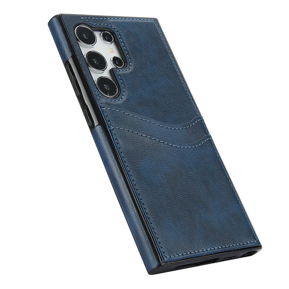 Samsung S25/S24U Leather Card Holder Protective Phone Case - Antidrop Business Design for 23Plus and FE Series
