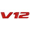 3d Chrome Black V12 Logo Letters Car Fender Emblem For Mercedes Benz Coil W220 CL 500 CL600 S600 V12 Badge Sticker Accessories
