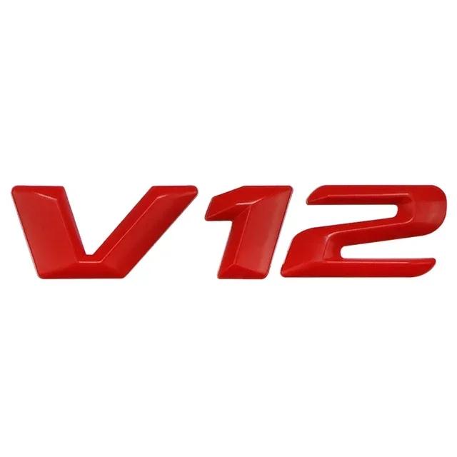 3d Chrome Black V12 Logo Letters Car Fender Emblem For Mercedes Benz Coil W220 CL 500 CL600 S600 V12 Badge Sticker Accessories