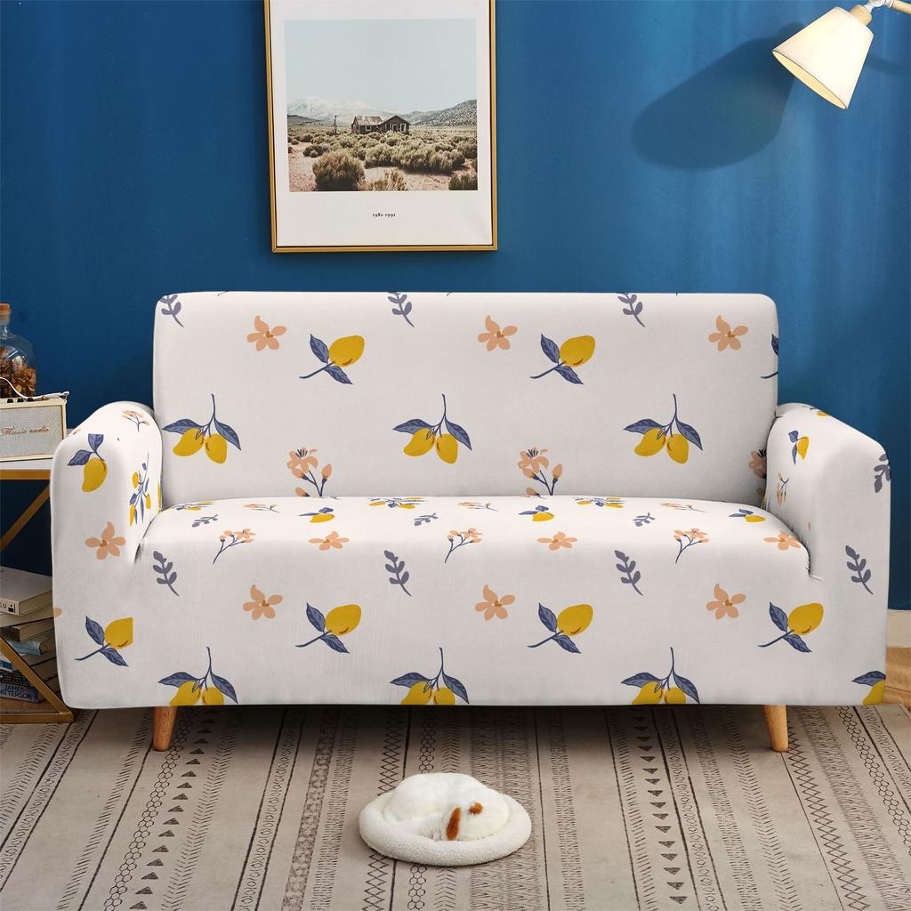 Elastic All-Inclusive Sofa Cover, Small Floral Fresh Multi-Person Combination Sofa Cover, Lazy Sofa Cover