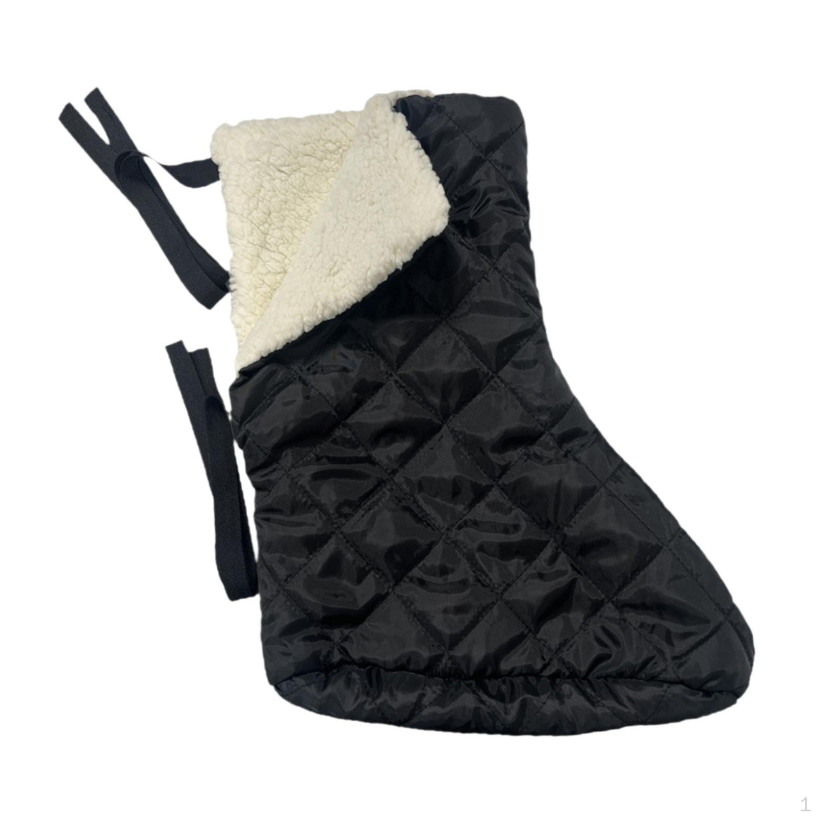 

Leg Cast Cover Foot Sleeve Soft Thermal Thickened Warm Protector Plaster Stocking for Winter Black Short