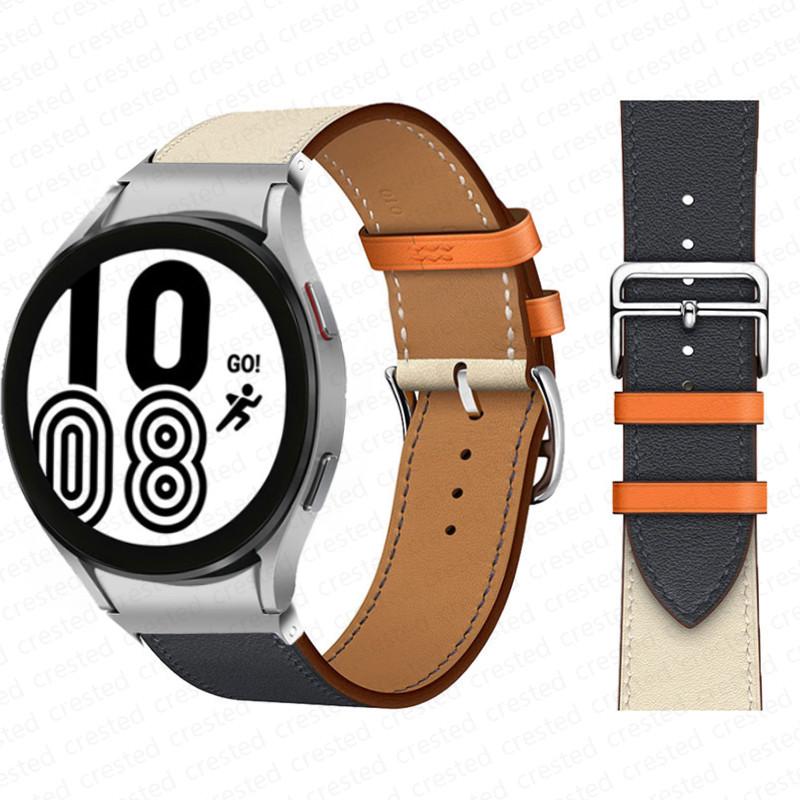 20mm Armband für Samsung Galaxy Watch 6 4 classic/5 Pro 44mm 40mm 47mm 43mm 45 Ohne Lücken Lederarmband Correa Galaxy Watch 6 Armband