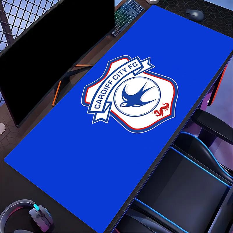 Cardiff City F.C Print Cushion Non-slip Laptop Tablet Big Mousepad XXL Mat Mini PC Playmat With Lock Edge