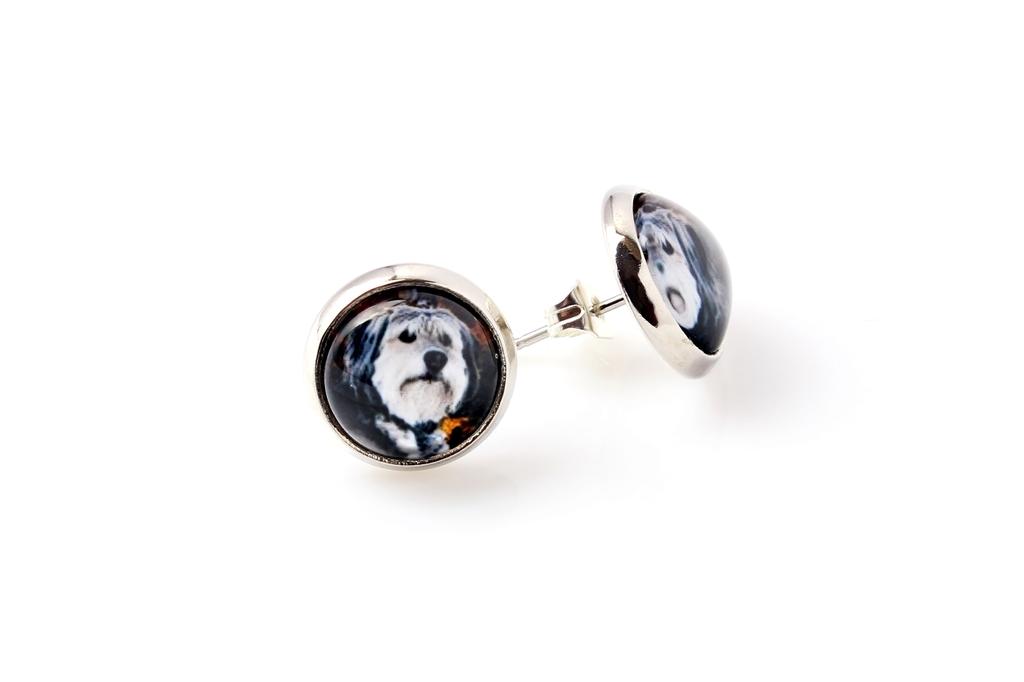 Polish Lowland Sheepdog, PON, Valee Sheepdog - Earrings Your Photo Handmade, Own Photo, Jewelry from the Art.-Dog Brand