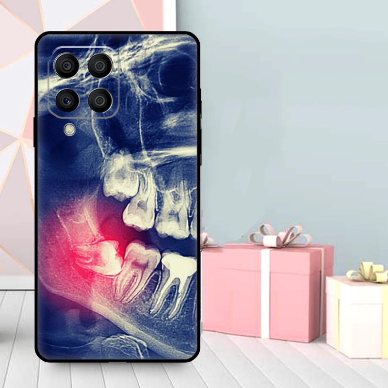 Dentist Tooth Pattern Case For Samsung Galaxy M06 M11 M31 M14 M34 M54 M12 M32 M52 M15 M13 M16 M36 M56 M53 M35 M55