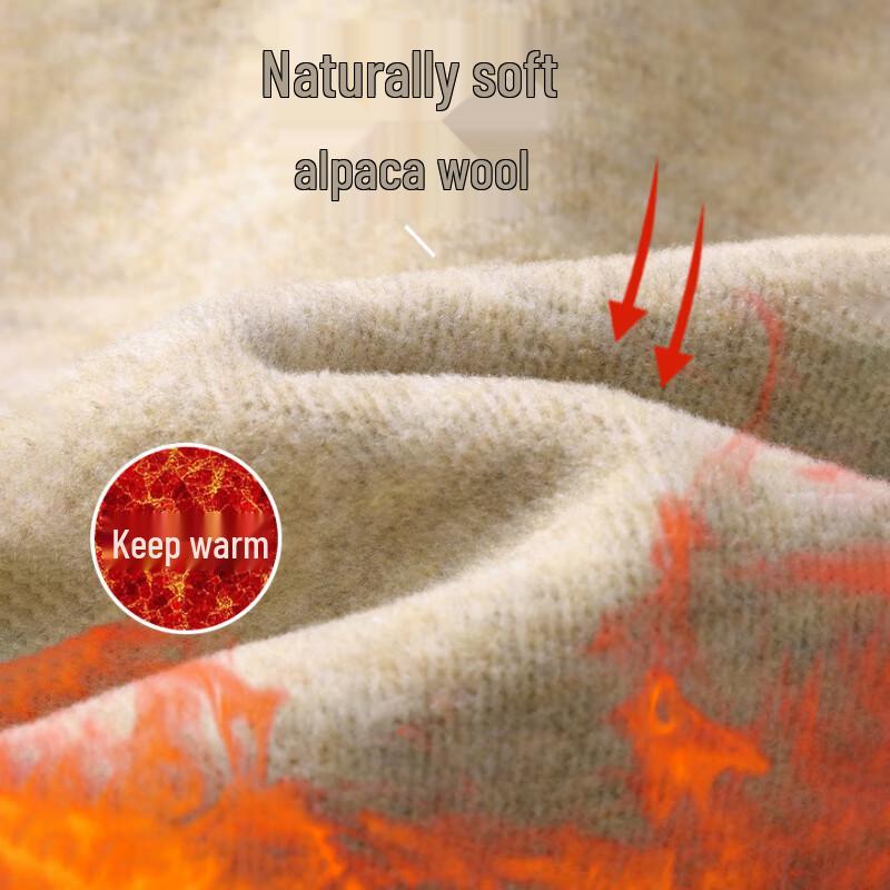 Romon Men's Fleece-Lined Wool Blend Casual Pants ZH2516