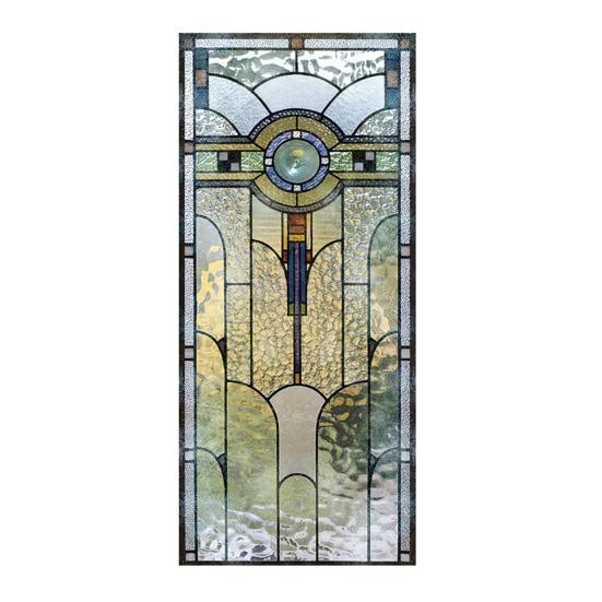 Stained Glass Window Privacy Film Vintage Decorative Frosted Static Cling Waterproof PVC Reusable UV Sun Blocking Glass Sticker Cover