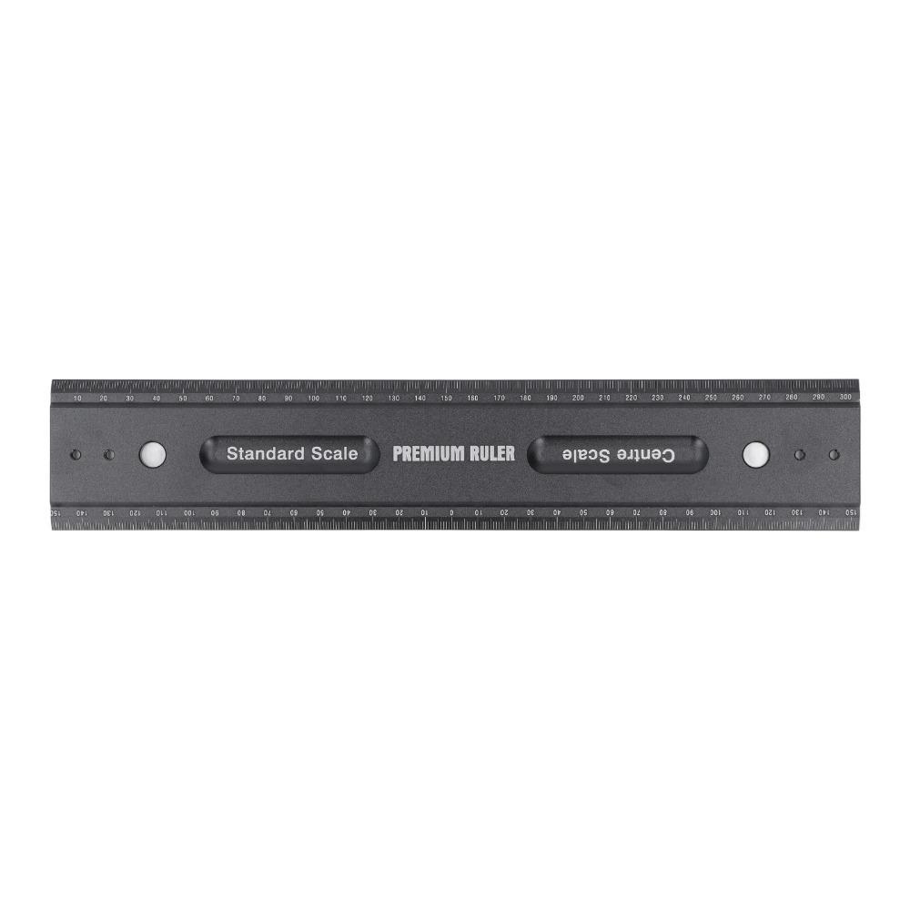 

Aluminum Alloy Aluminum Alloy Scoring Ruler Straightedge 300MM Woodworking Scriber Black Multi-Function Measuring Ruler серебряный
