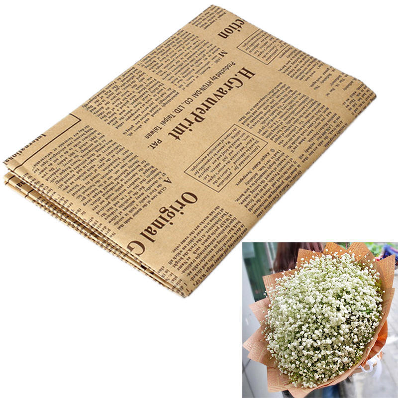 Ambalaj Kağıdı Hediye Paketi Çift Taraflı Noel Kraft Kağıt Vintage