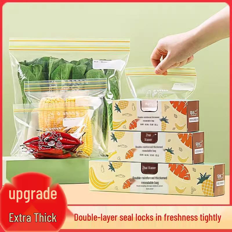 Zesílené mrazicí sáčky se zipovým uzávěrem pro domácí skladování potravin