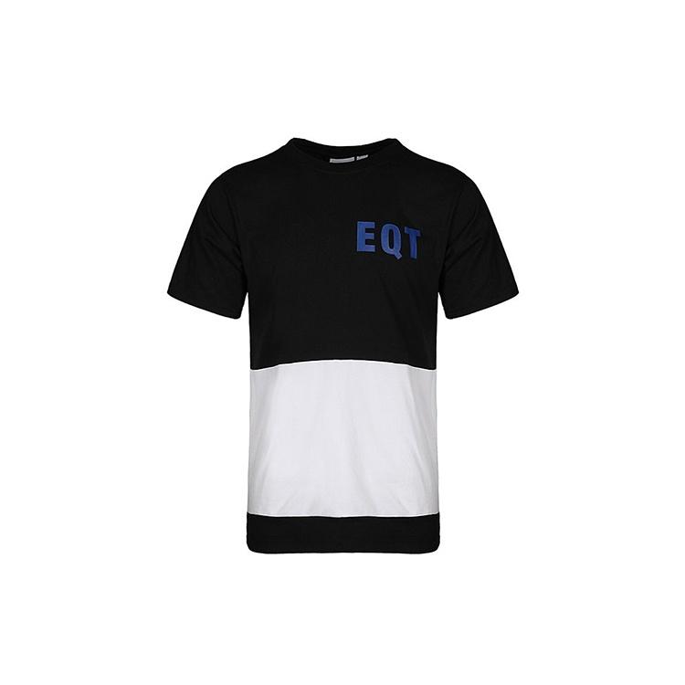 adidas originals EQT Colorblock Round Neck Short Sleeve Black White Colorblock Men s DH5231 S