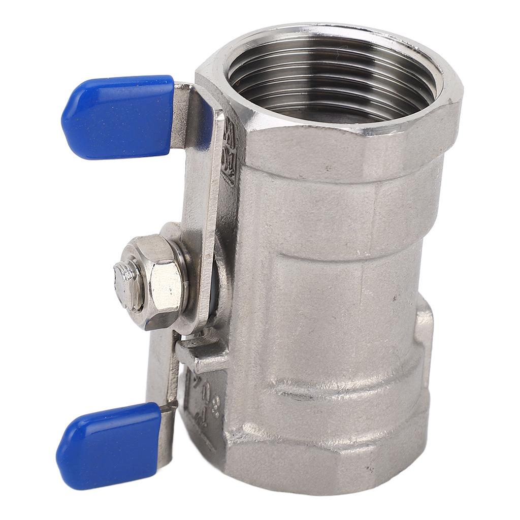 1in Vollanschluss-Kugelhahn Edelstahl Schmetterlingsform Doppel-Innengewinde Kugelhahn für Garten