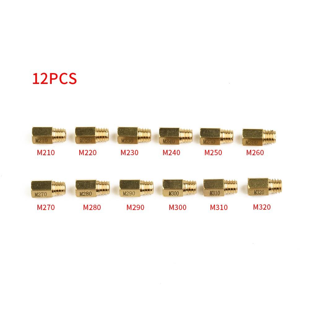 Useful Carburetor Main Jets 12Pcs #210- #320 For Round Silde High Quality