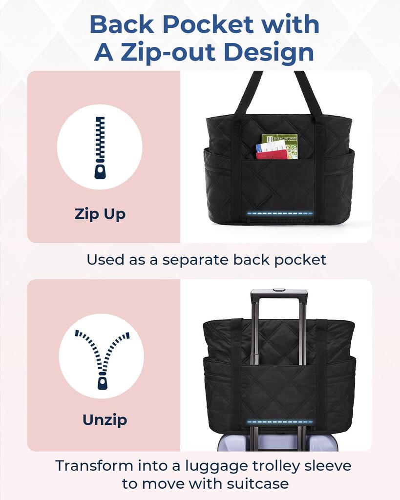 Tote Large Tote Travel Shoulder Multiple Commuting To Gym [BAGSMART] Bag, Capacity, Women's Bag, Lightweight, Bag, Waterproof, Bag, Dividers, Storage,